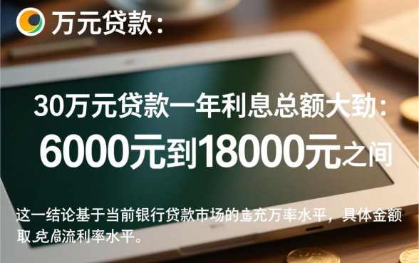 从银行贷款30万元一年利息是多少,利息怎么算出来的 从银行贷款30万元一年利息是多少