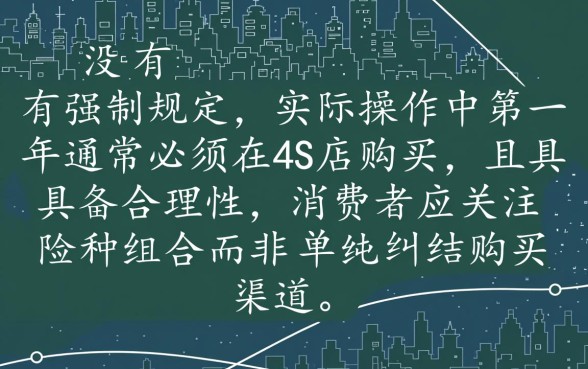 贷款买车一定要在4s店买保险吗