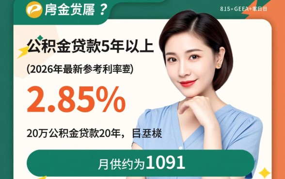 20万公积金贷款20年月供多少