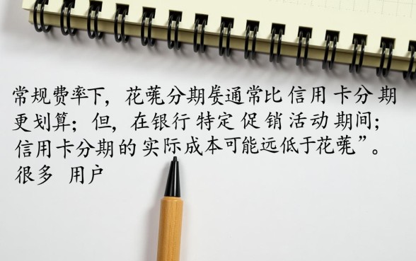 花呗分期和信用卡分期哪个划算