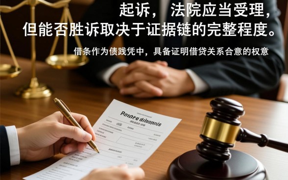 只有借条没有转账记录能起诉吗,法院会支持吗? 只有借条没有转账记录能起诉吗