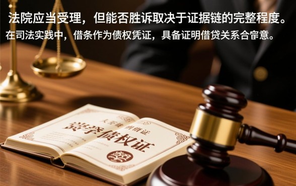 只有借条没有转账记录能起诉吗,法院会支持吗? 只有借条没有转账记录能起诉吗