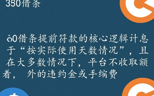 360借条提前还款利息怎么算,有违约金吗? 360借条提前还款利息怎么算