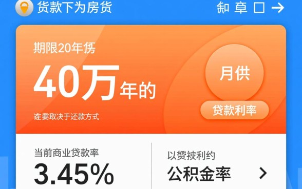买房贷款40万20年月供多少,利息一共多少钱? 买房贷款40万20年月供多少