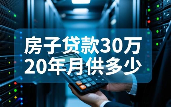 房子贷款30万20年月供多少,房贷利息一共多少 房子贷款30万20年月供多少