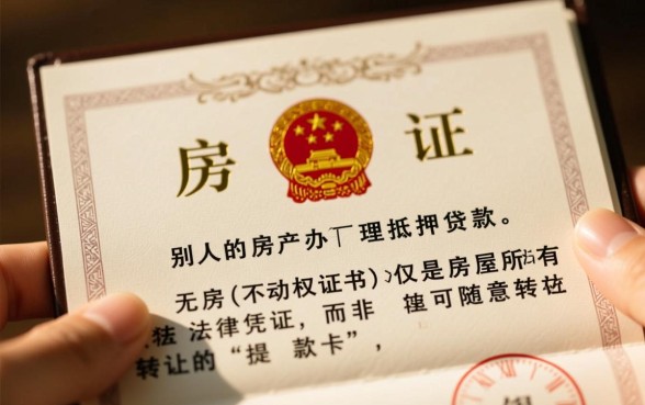 拿别人的房产证可以抵押贷款吗