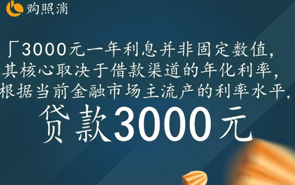 贷款3000一年有多少利息,借3000一年利息怎么算 贷款3000一年有多少利息