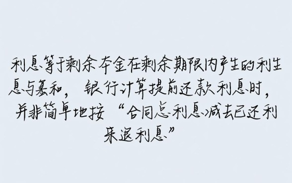 商业贷款提前还款利息怎么算,怎么算最划算 商业贷款提前还款利息怎么算