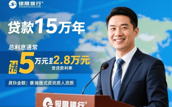 银行贷款15万三年利息多少,每月要还多少钱? 银行贷款15万三年利息多少
