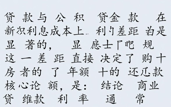 商业贷款比公积金贷款高多少,商贷比公积金高多少利息 商业贷款比公积金贷款高多少