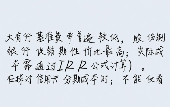 哪个信用卡分期手续费最低,哪家银行信用卡分期最划算 哪个信用卡分期手续费最低