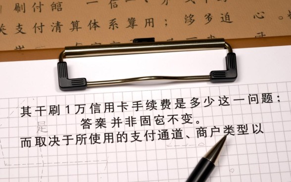 刷1万信用卡手续费是多少