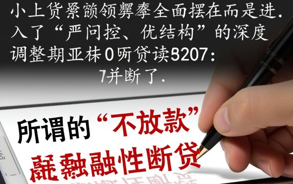 现在小贷是不是都不放款了