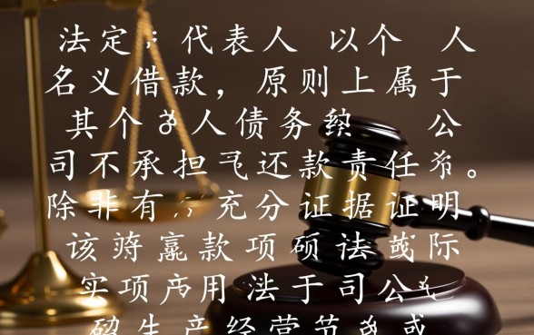 法定代表人以个人名义借款