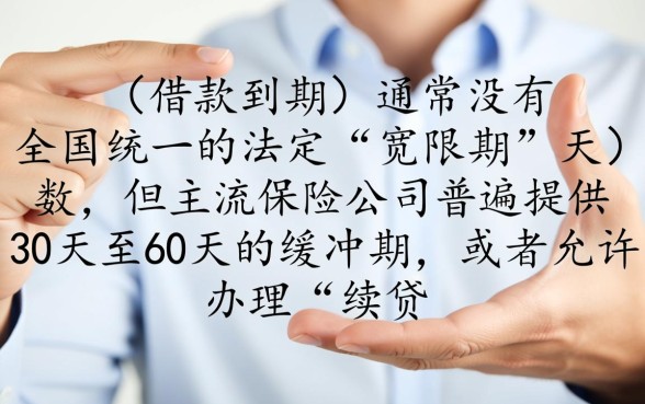 保险借款到期最多推迟几天