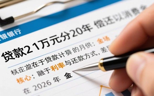 贷款21万20年月供多少