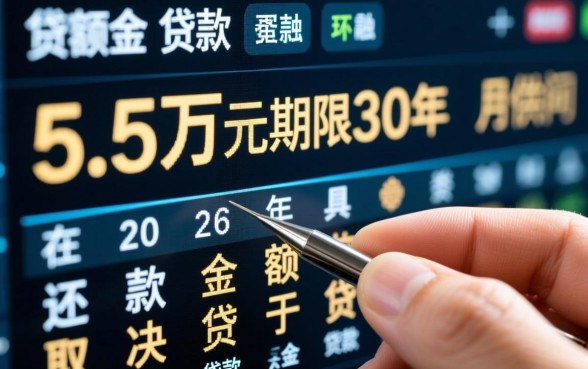 55万贷款30年月供多少