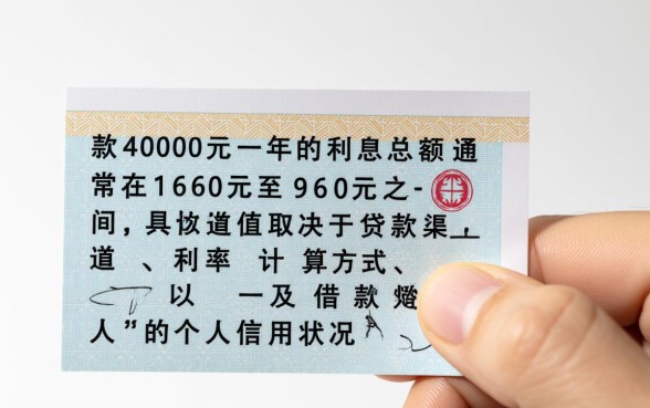 贷款4000一年利息多少