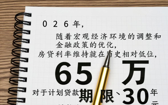 贷款65万30年利息多少