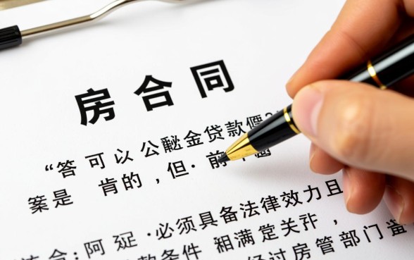 购房合同可以公积金贷款吗