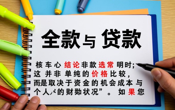 全款买车还是贷款买车划算