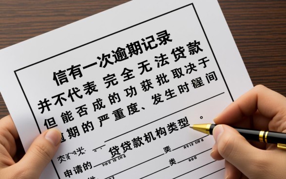 征信有一次逾期可以贷款吗