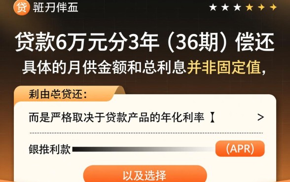 贷款6万三年36期怎么算