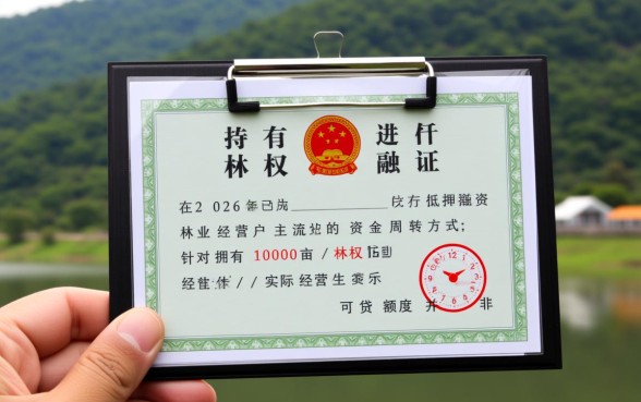 林权证1000亩贷款多少