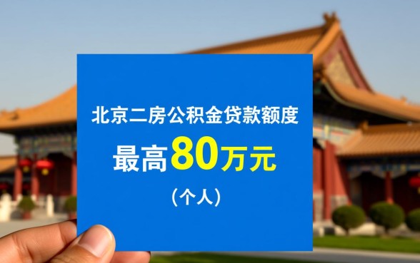 北京二套房公积金贷款额度是多少
