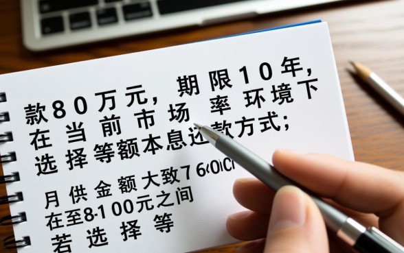 贷款80万10年月供多少