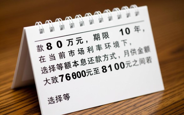 贷款80万10年月供多少