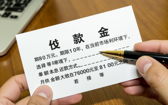 贷款80万10年月供多少