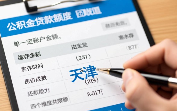 天津公积金贷款额度怎么算