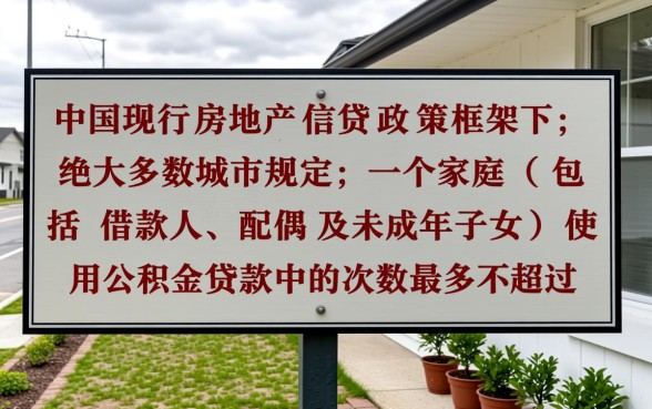 公积金贷款可以贷几套房子