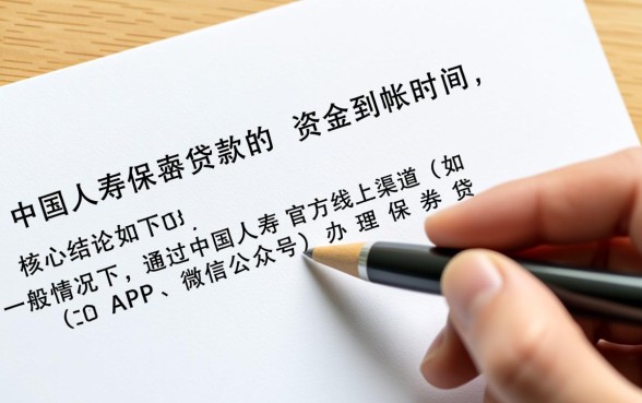 中国人寿保单贷款多久到账