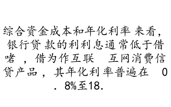 银行贷款和借呗哪个利息高
