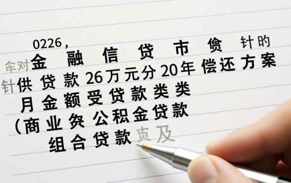 贷款26万20年月供多少