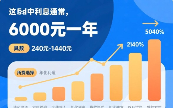 贷款6000一年利息多少