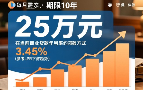 贷款25万10年月供多少