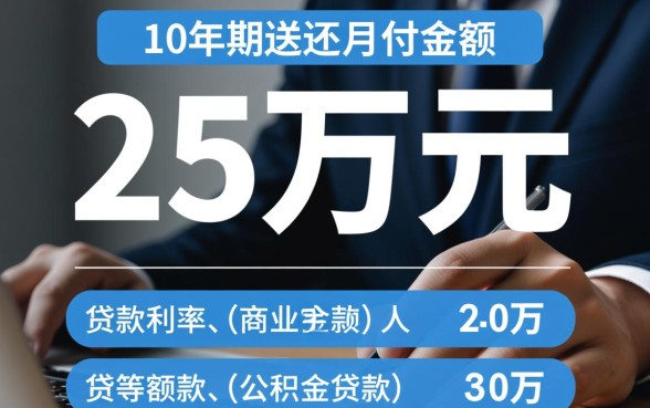 25万贷款10年月供多少