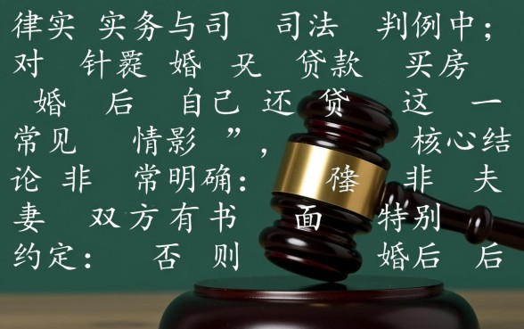 婚前贷款买房婚后自己还贷