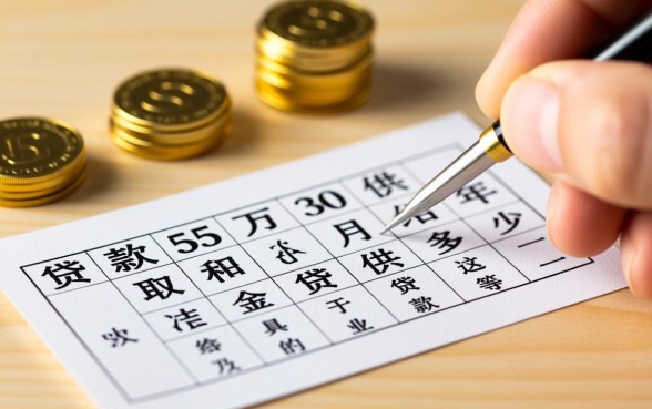 贷款55万30年月供多少