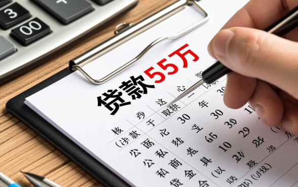 贷款55万30年月供多少