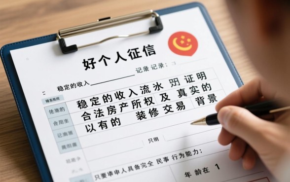 农行装修贷款怎么申请条件