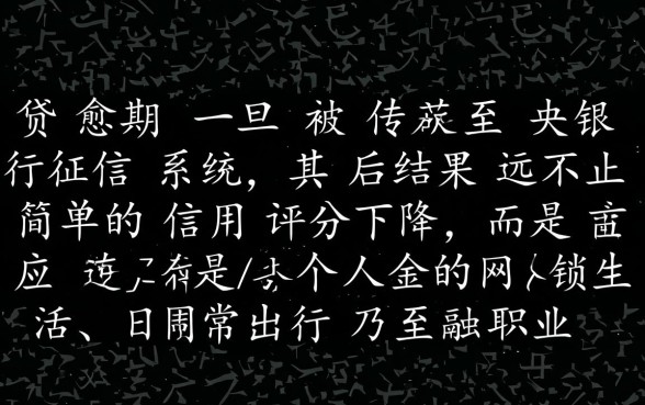 网贷逾期上征信有什么后果