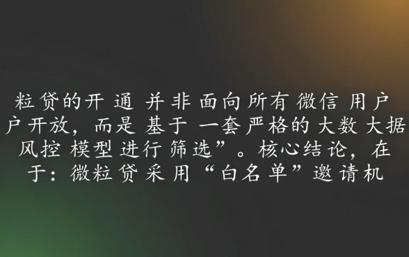 微粒贷怎么才能开通显示