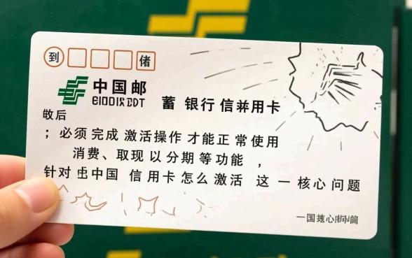 中国邮政信用卡怎么激活
