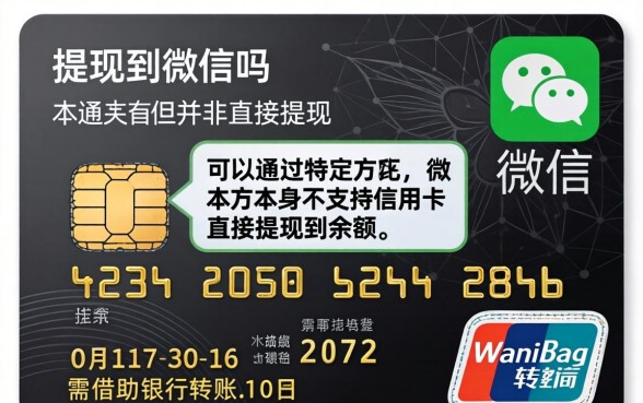 信用卡可以提现到微信吗