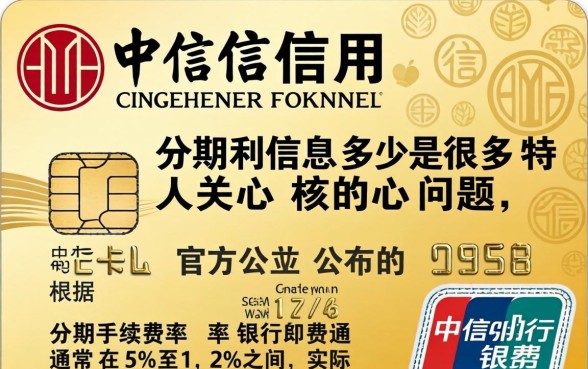 中信信用卡分期利息怎么算