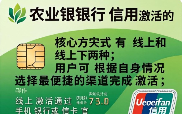 农业银行信用卡怎么激活